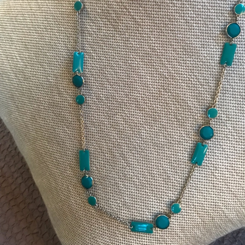 Bundle 3 for $10 Silver toned and turquoise colored necklace NWT